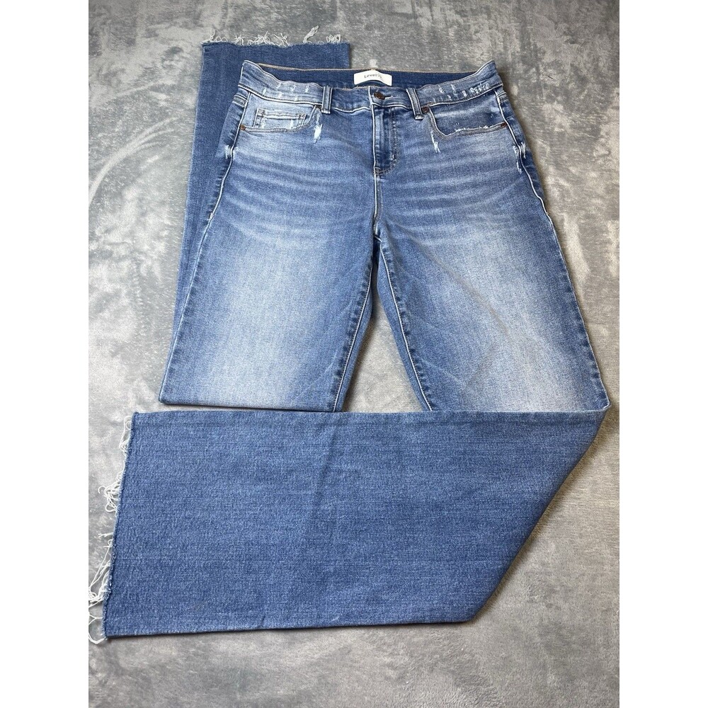 Level 99 Anthropologie womens jeans sz 29 flare leg raw hem Y2K western $135